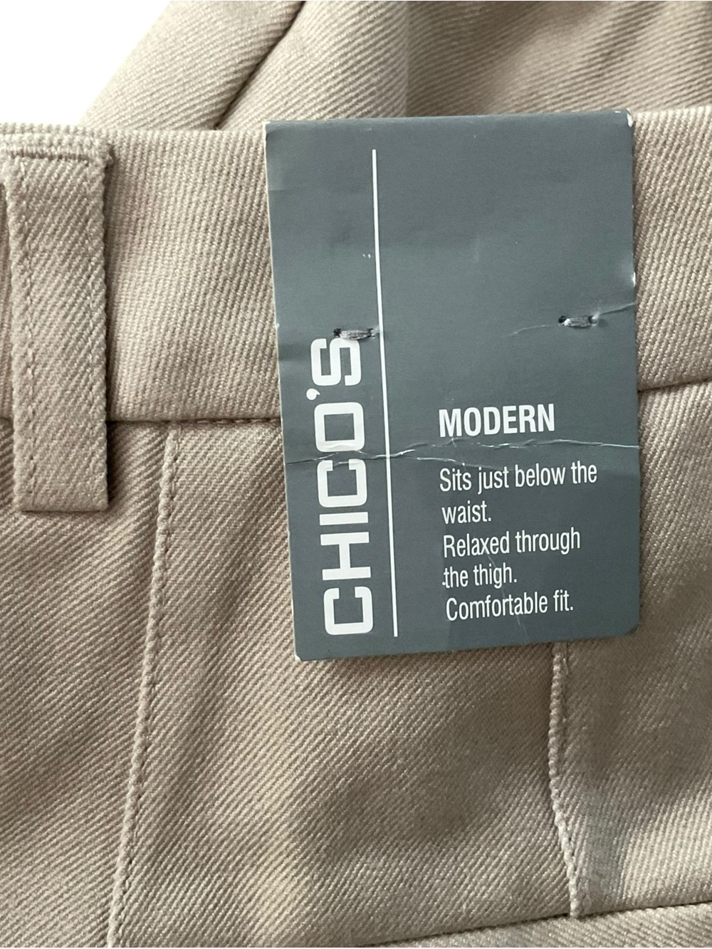 NWT Chico’s Getaway Brandon Modern Khaki Pants Size 2 Tall Stretch Trouser - Picture 5 of 10